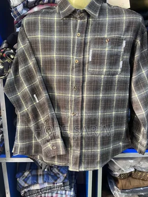 Vintage Distressed Plaid Flannel Shirt -