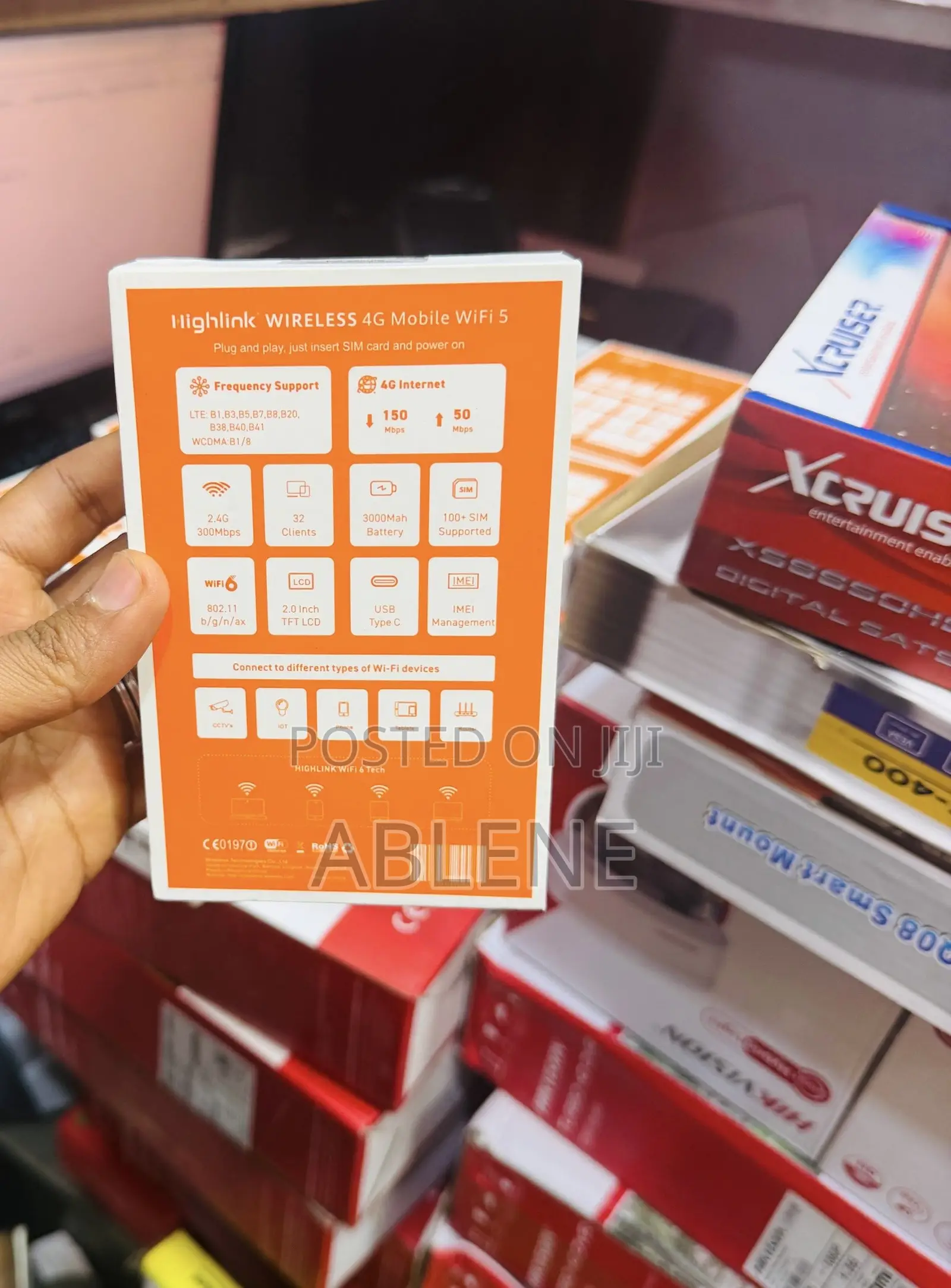 High Link 5g+ Router - 2.4ghz እና 5ghz Support የሚያረግ