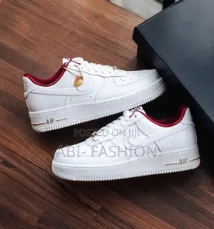 Nike Air Force 1 '07 Just Do It Team Red Hang Tag Shoes - New Arrival