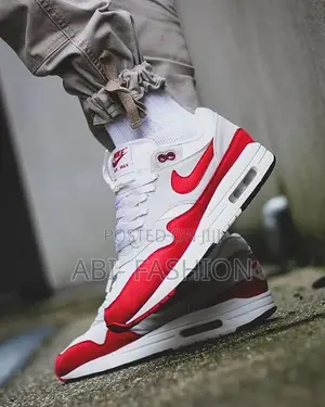 Nike Air Max 1 Big Bubble University Red Shoes - New Arrival