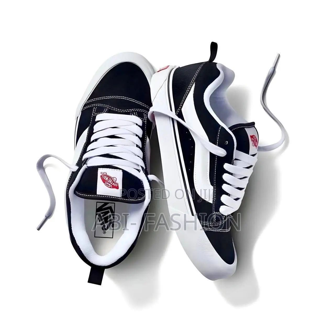 Vans Knu Skool Black White Unisex Shoes - New Arrival