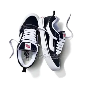 Vans Knu Skool Black White Unisex Shoes - New Arrival