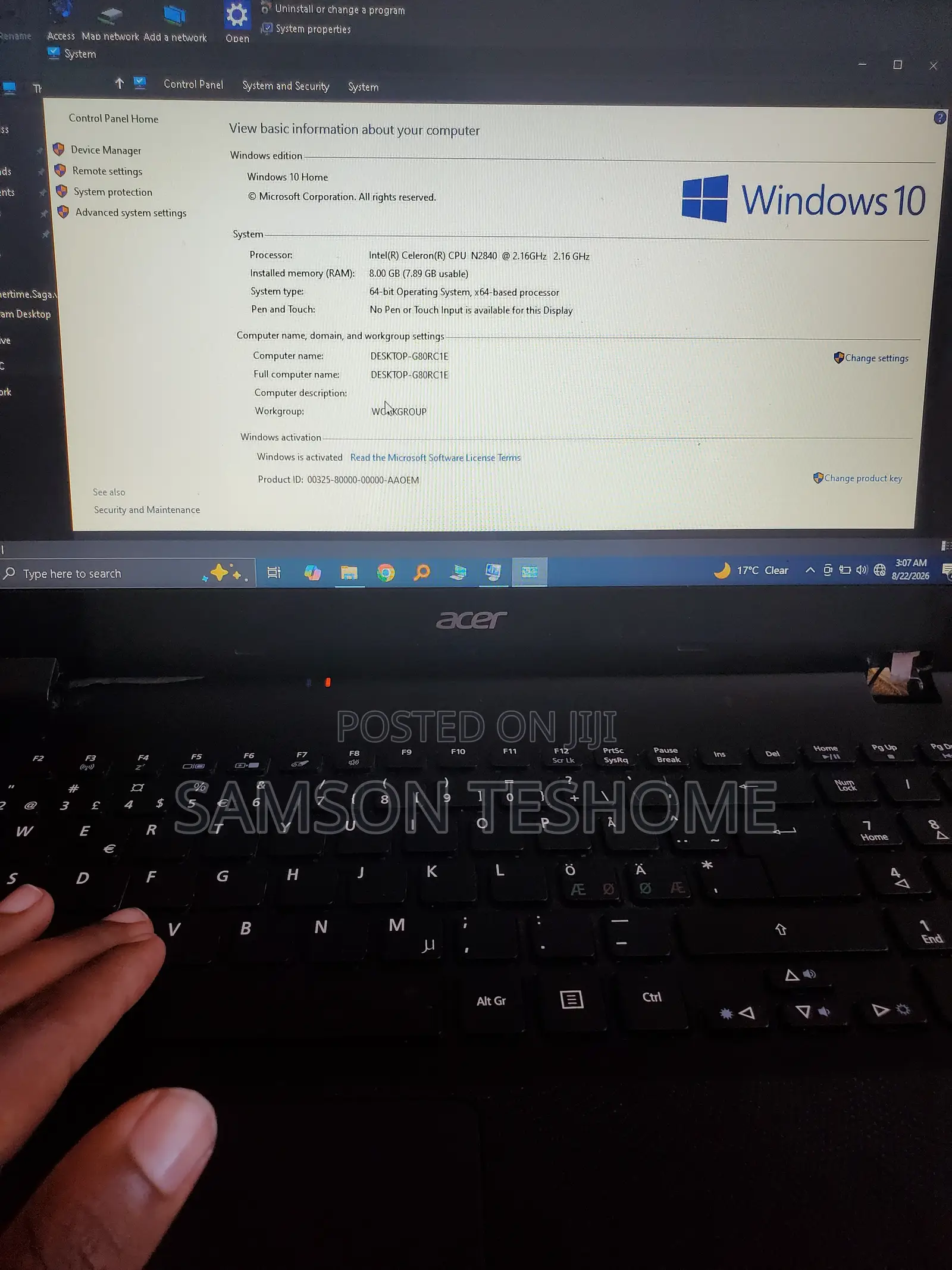 Laptop Acer Aspire ES1-512 8GB Intel Celeron HDD 1T