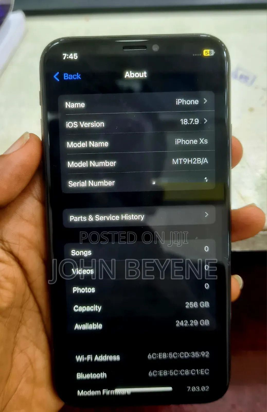 Apple iPhone XS 256 GB Gray