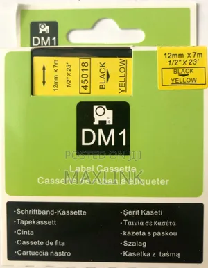 DYMO Label Print Tape in Diff Colors(White/Black, Red, Green, Yellow)