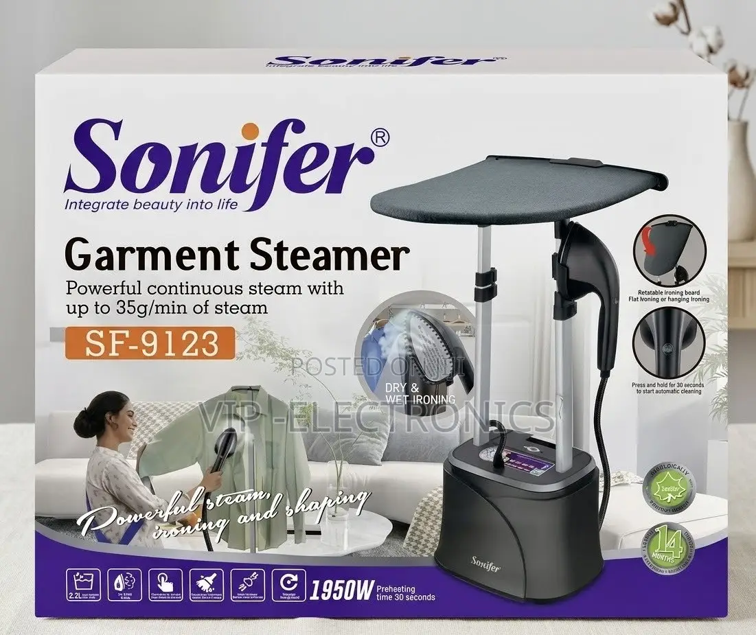 Sonifer Garment Steamer & Iron – 1950W Powerful Clothes Steamer