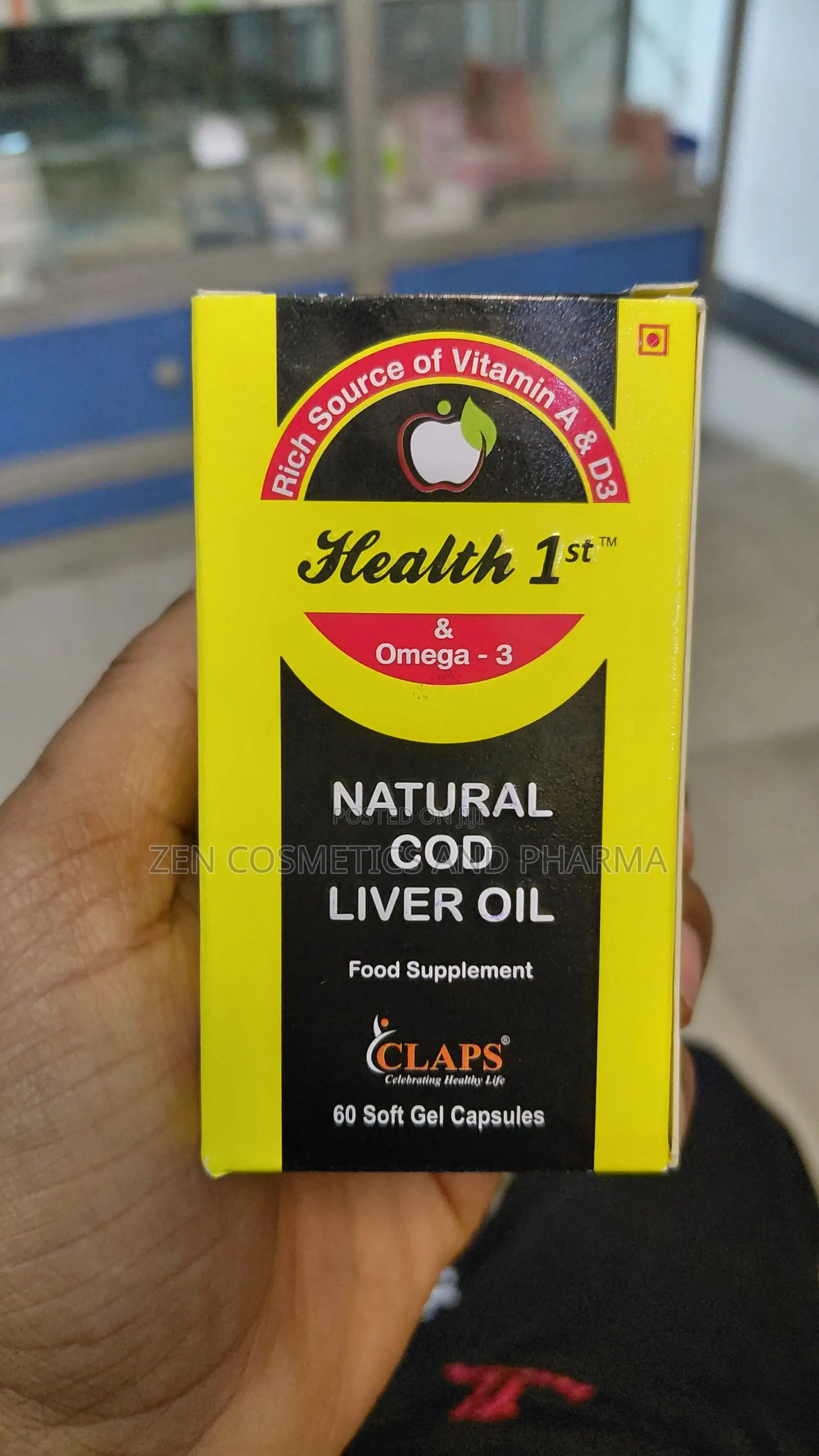 Health 1st Natural Cod Liver Oil 60 Soft Gels for Adults
