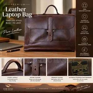 Premium Genuine Leather Laptop Bag