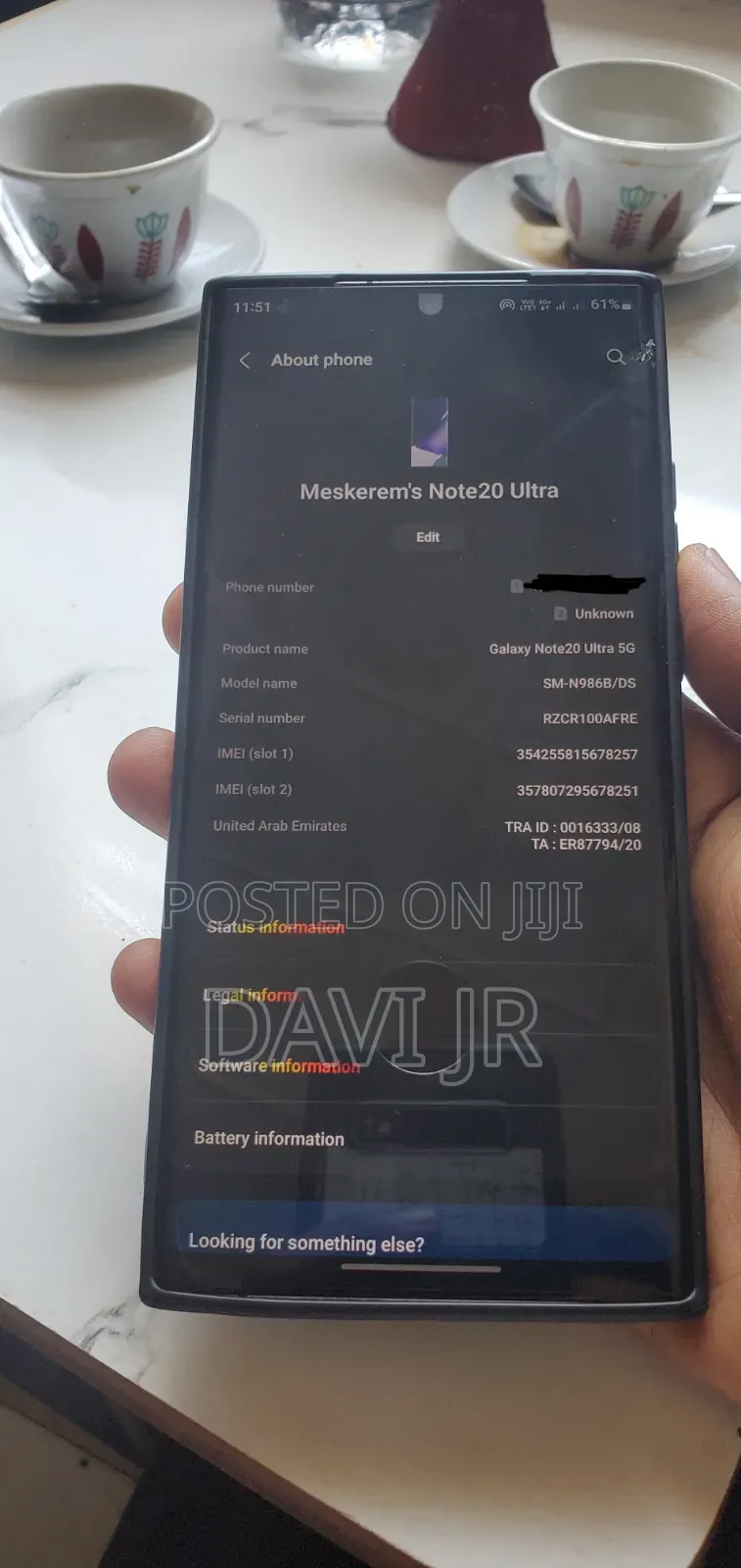 Samsung Galaxy Note 20 Ultra 5G 256 GB Black