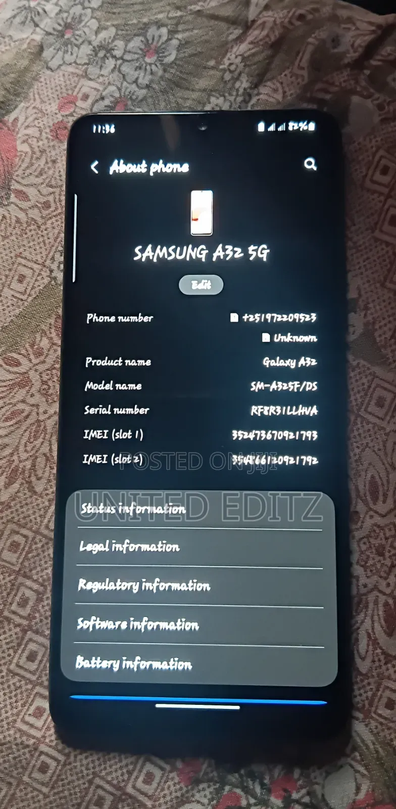 New Samsung Galaxy A32 5G 128 GB Silver
