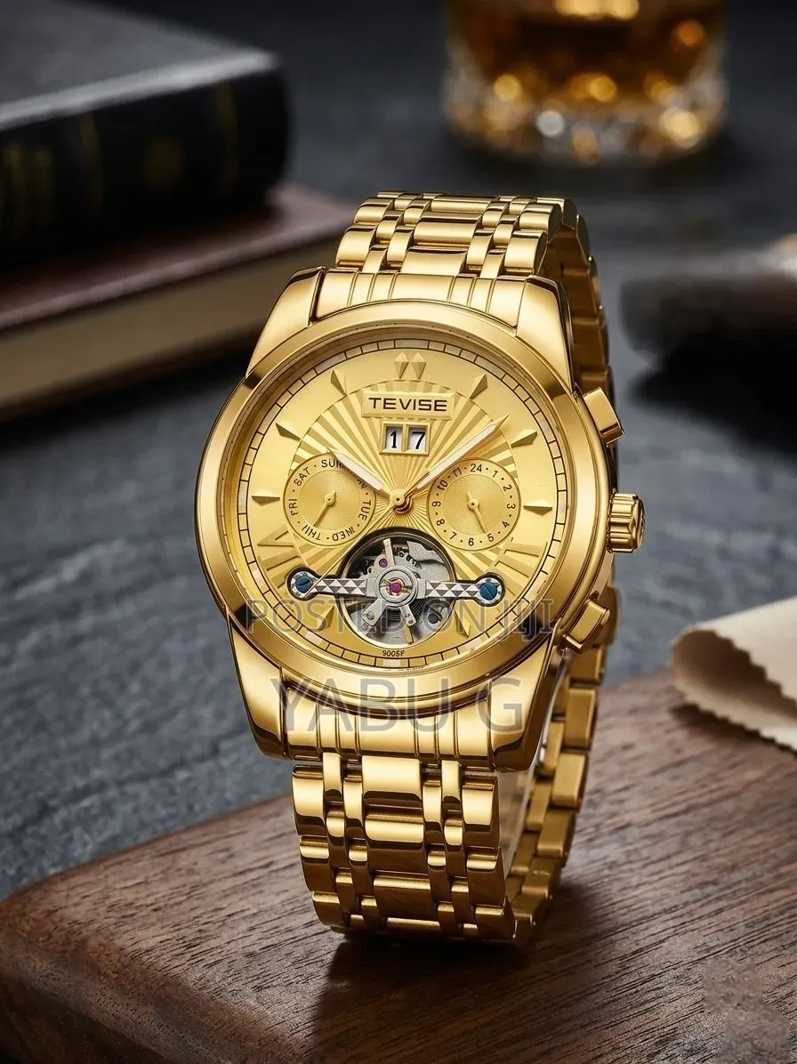 Tevise Automatic Mechanical Watch in Gold