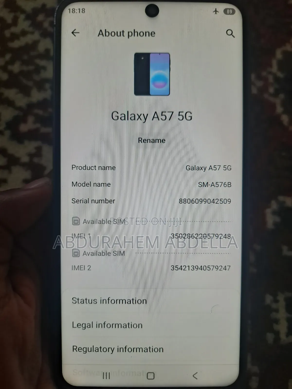 New Samsung Galaxy A57 256 GB Blue