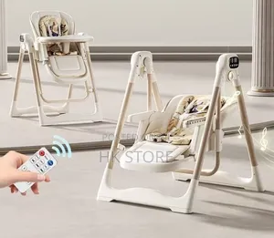 2-in-1 Electric Baby High Chair & Swing With Remote Control