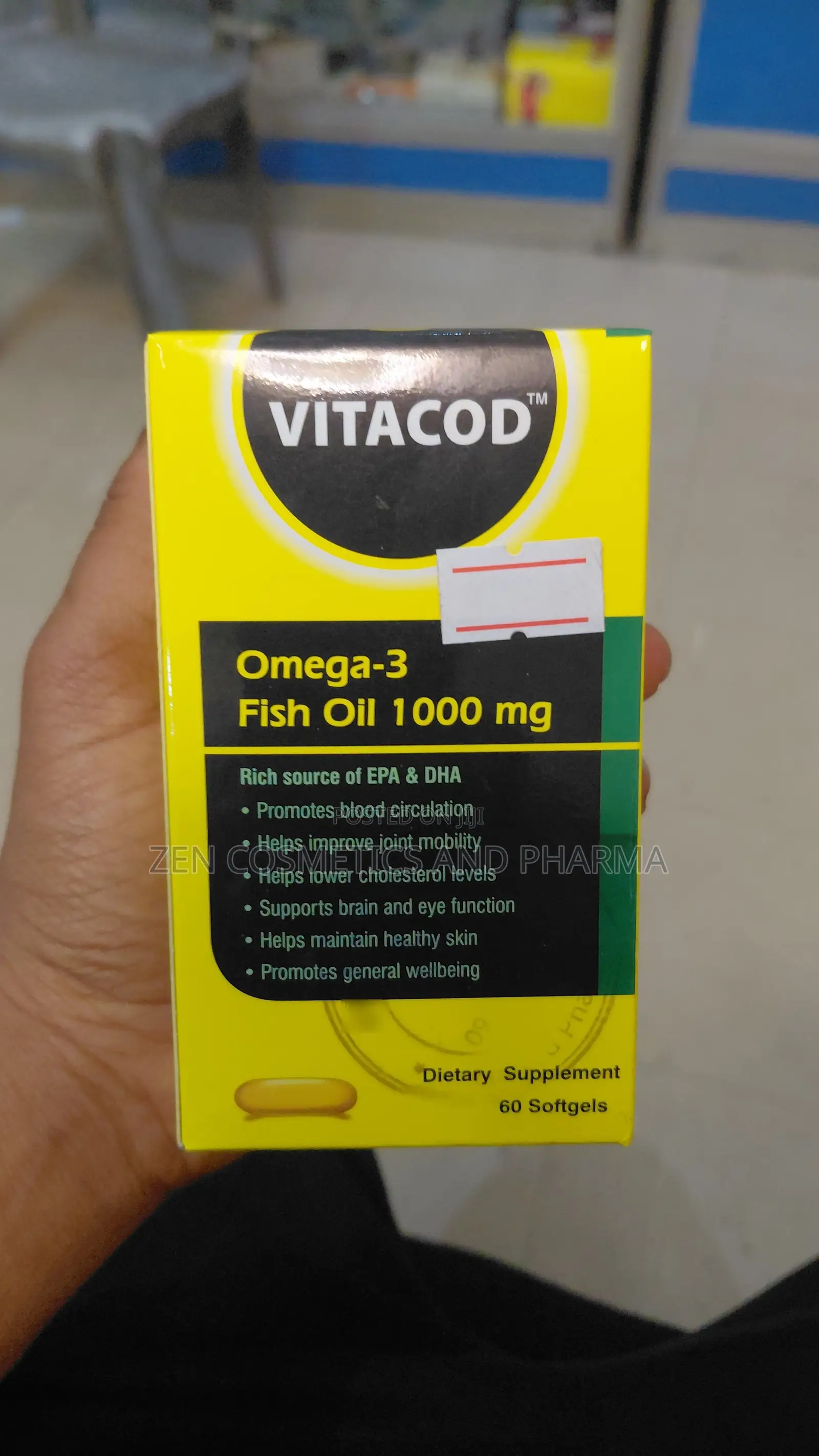 Vitacod Omega-3 Fish Oil 1000mg 60 Softgels