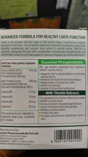 Nafliv Phospholipids, Silymarin, Vitamin B Complex, and Vitamin E Caps