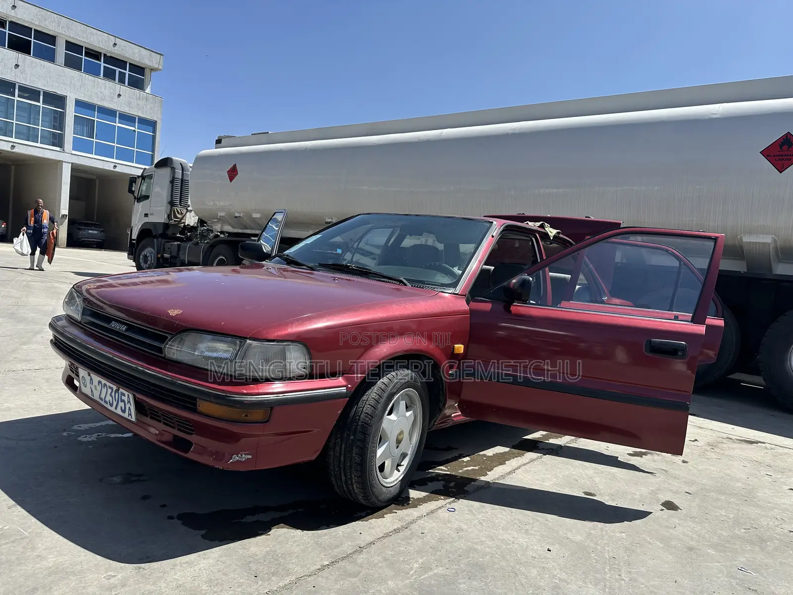 Toyota Corolla Sedan 1990 Maroon