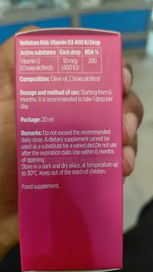 VeNatura Kids Vitamin D3 400 IU Drop From Turkey