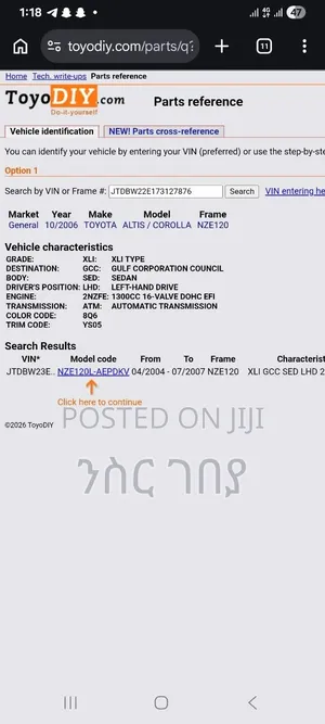 Toyota Corolla 2006 Silver