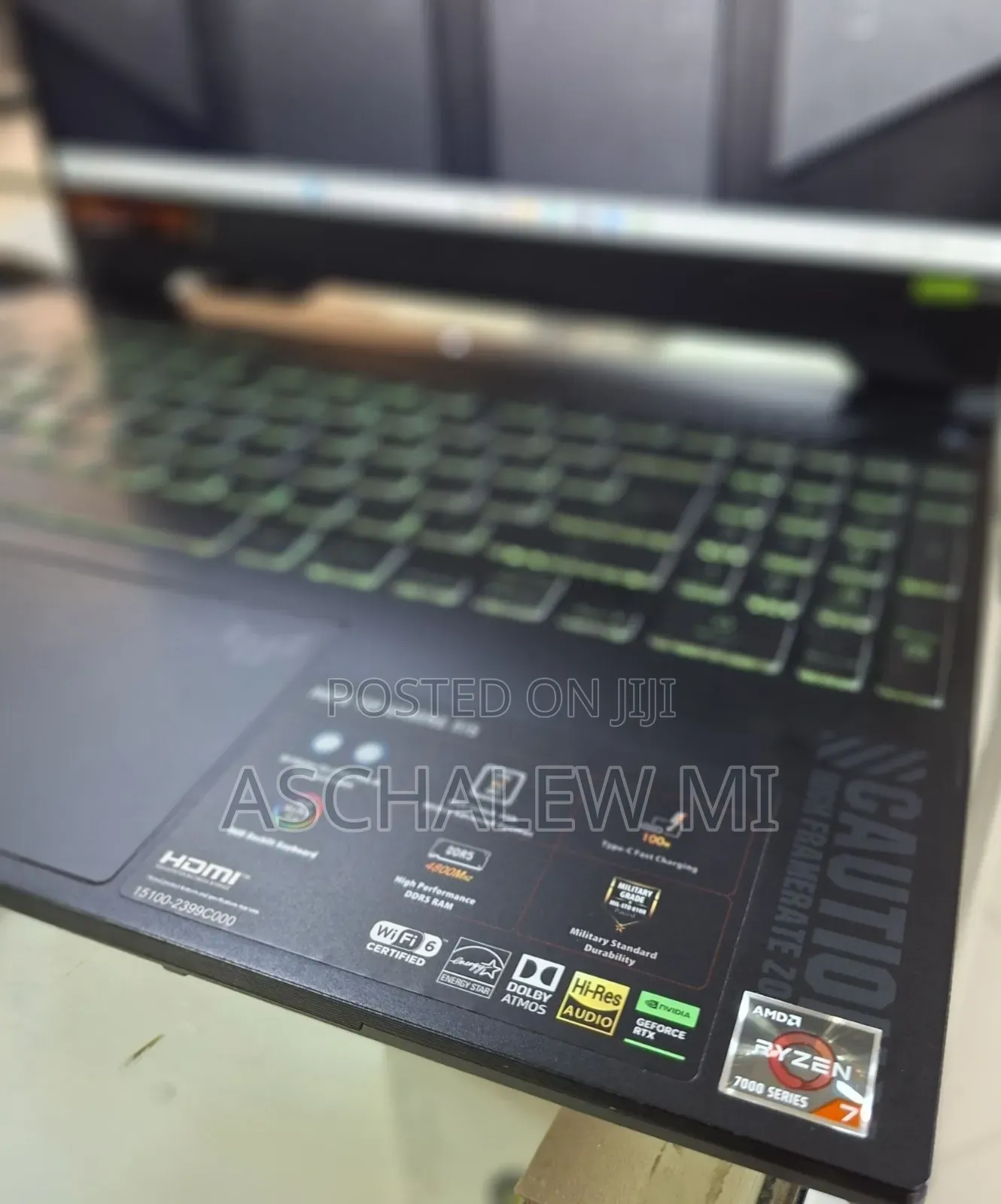 New Laptop Asus TUF Gaming A15 16GB AMD Ryzen 7 SSD 1T