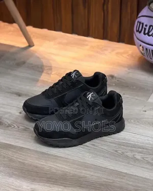 Calvin Klein Jeans Toothy Runner Irregular Lines Black Fashion Sneaker