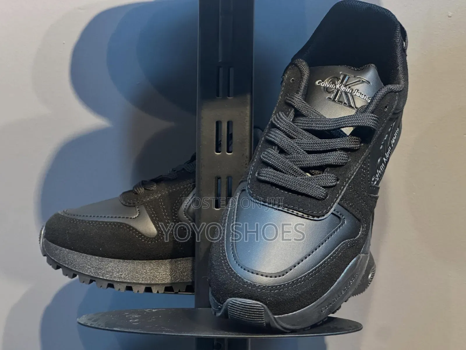 Calvin Klein Jeans Toothy Runner Irregular Lines Black Fashion Sneaker