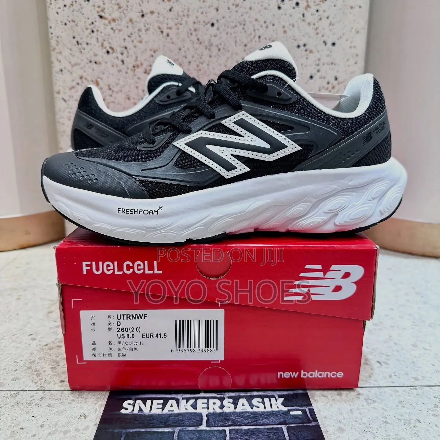 New Balance Fresh Foam Trainer (Black White /Unisex Fashion Sneakers