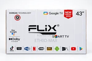 Flix TV 43" Smart Google TV 4K UHD New 2026