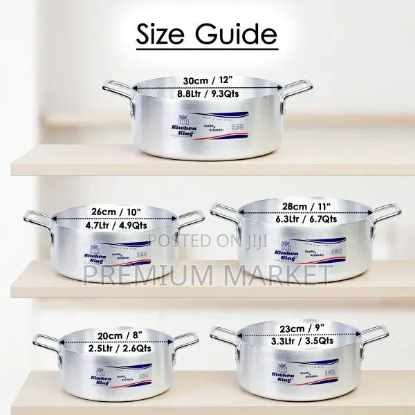 Kitchen King Casserole Multi Size Set ኦሪጅናል ኪችን ኪንግ ድስት(20cm-30cm)