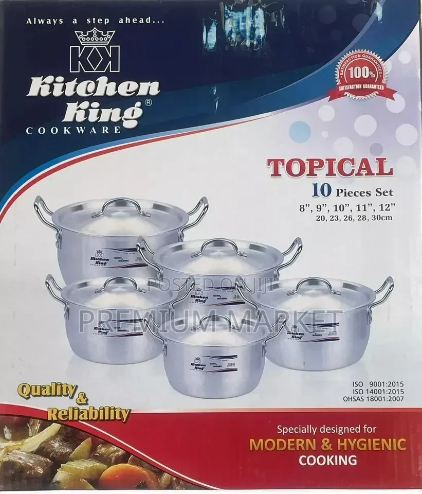 Kitchen King Casserole Multi Size Set ኦሪጅናል ኪችን ኪንግ ድስት(20cm-30cm)