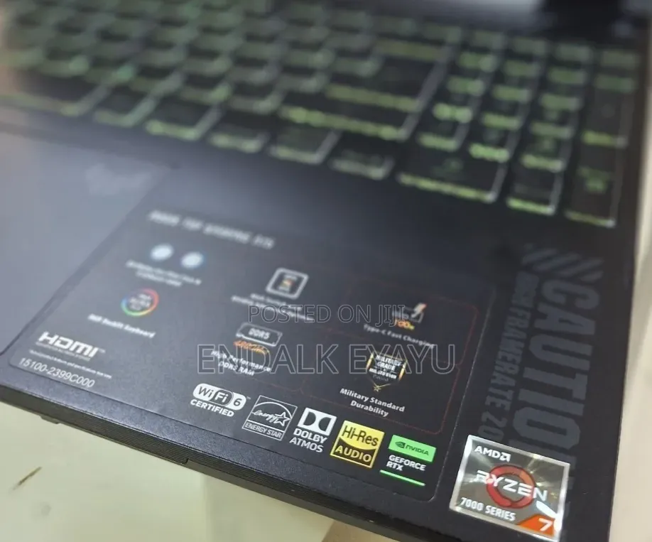 New Laptop Asus TUF Gaming A15 16GB AMD Ryzen 7 SSD 512GB