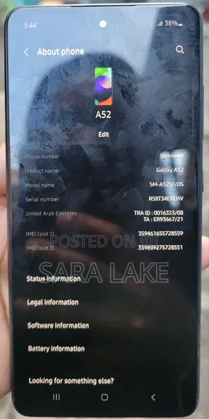 New Samsung Galaxy A52 128 GB Black