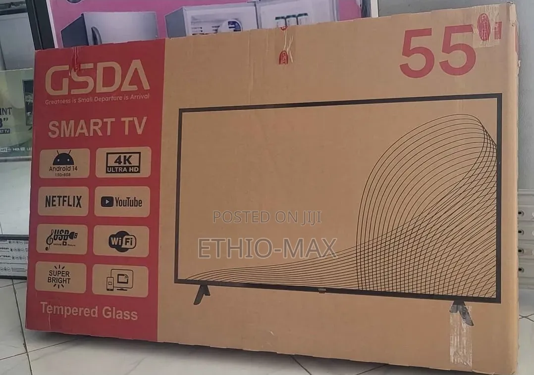 GSDA TV 55-Inch Smart Android TV – 2026 Model