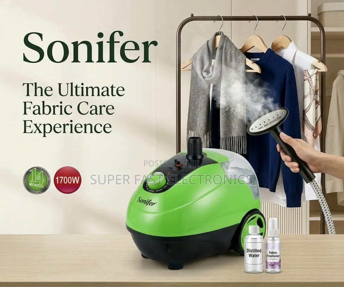 Sonifer Garment Steamer. Featuring a Powerful 1700W