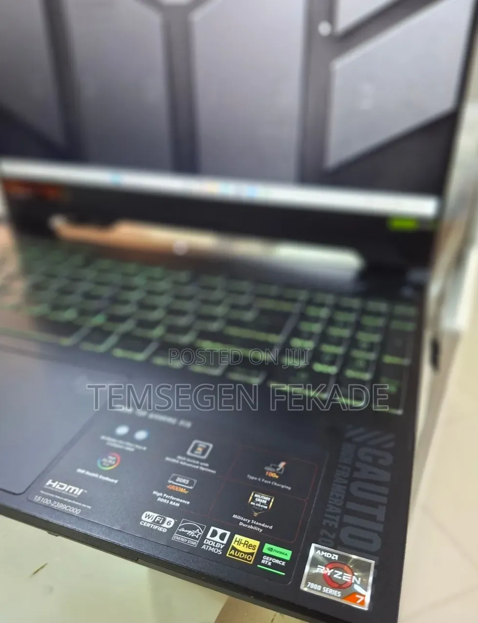 New Laptop Asus TUF Gaming A15 16GB AMD Ryzen 7 SSD 512GB