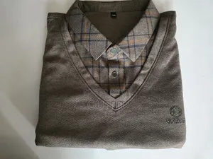 Plaid Collared Two in One Pullover Top