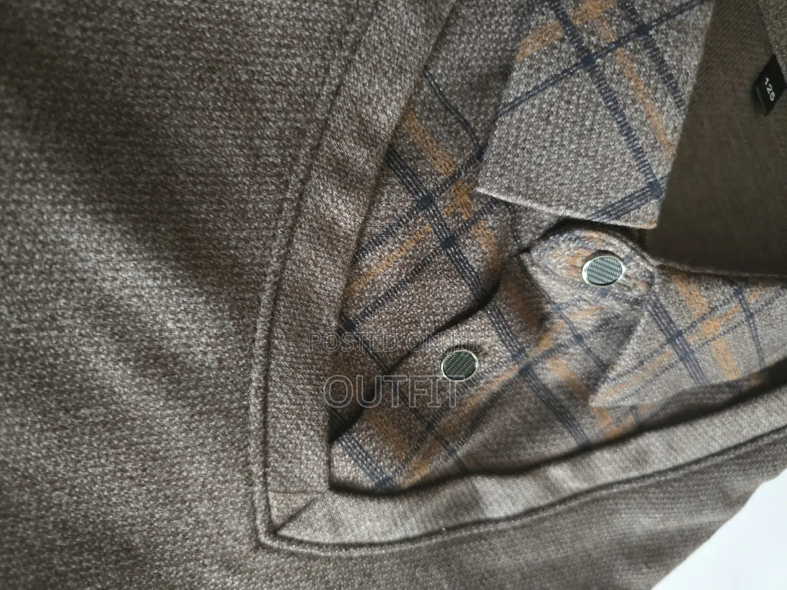 Plaid Collared Two in One Pullover Top