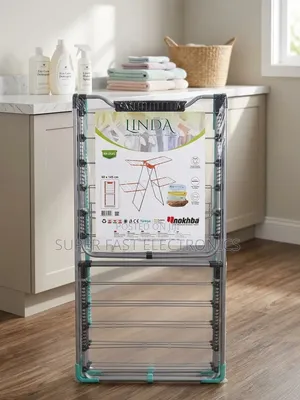 Laundry Drying Rack – Heavy-Duty Metal Clothes Airer (60 × 145 Cm)