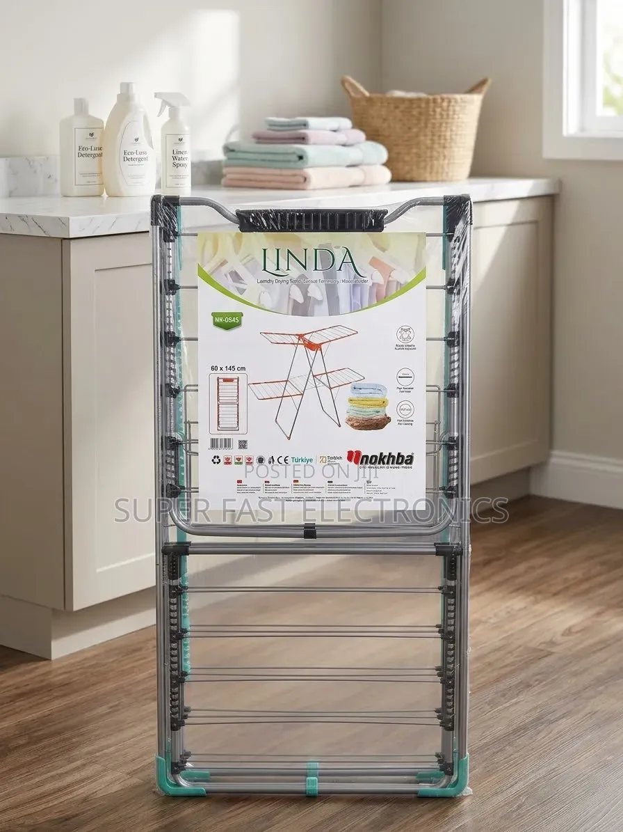 Laundry Drying Rack – Heavy-Duty Metal Clothes Airer (60 × 145 Cm)