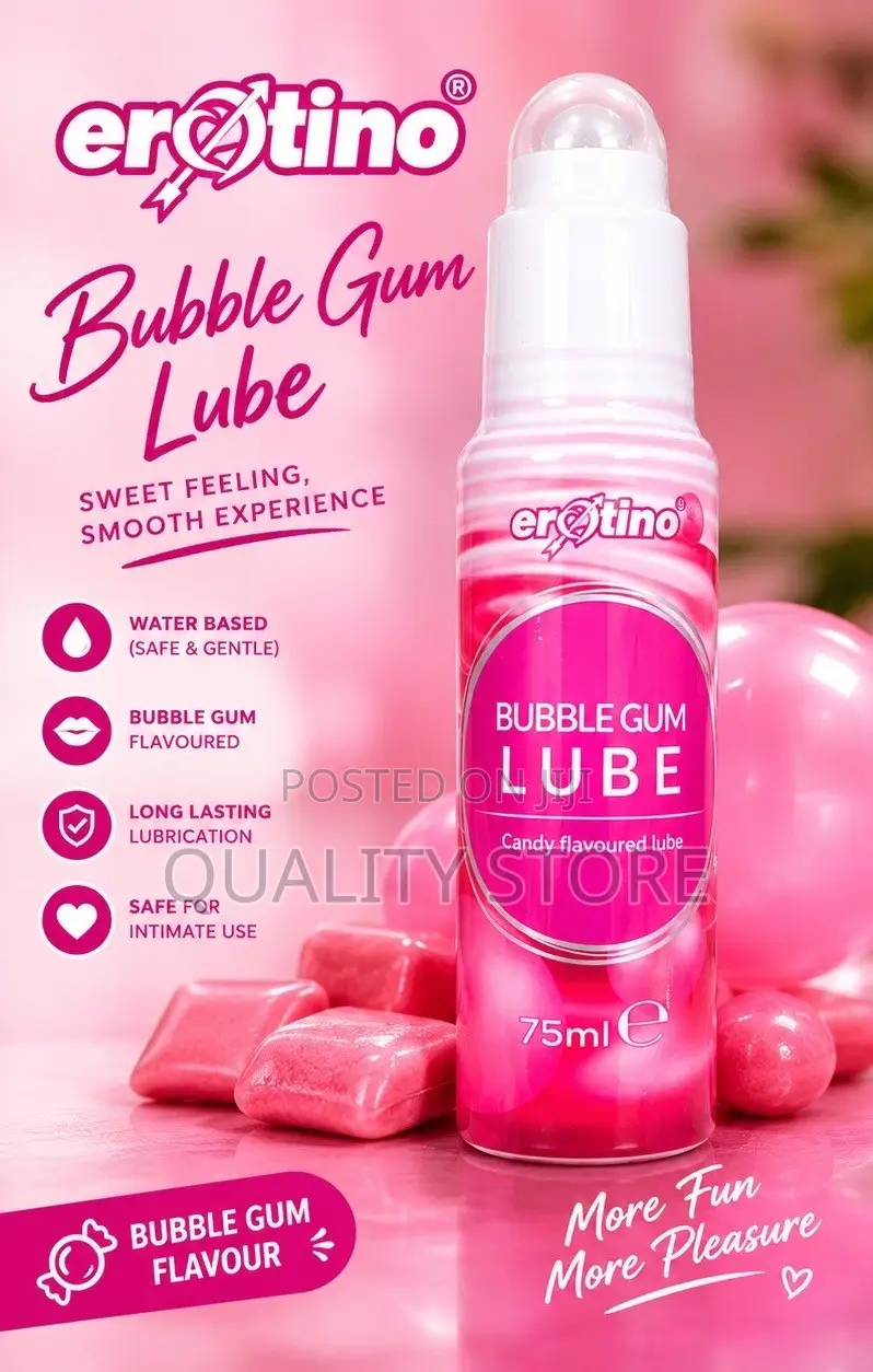 Erotimo Bubble Gum Flavoured Lubricant Strawberry and Candy Flavor