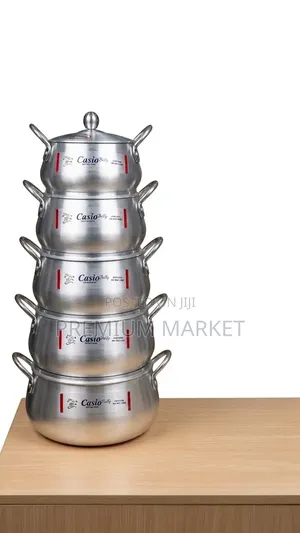 Casio 5-Piece Aluminum Cookware Set ካሲዮ ድስት ባለ 5 ደርጃ