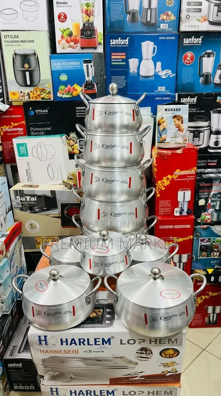 Casio 5-Piece Aluminum Cookware Set ካሲዮ ድስት ባለ 5 ደርጃ