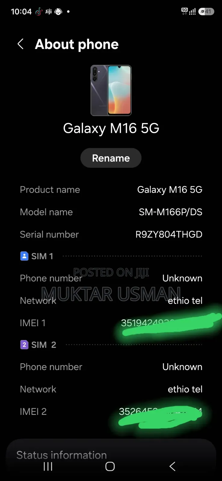 New Samsung Galaxy M16 128 GB Blue