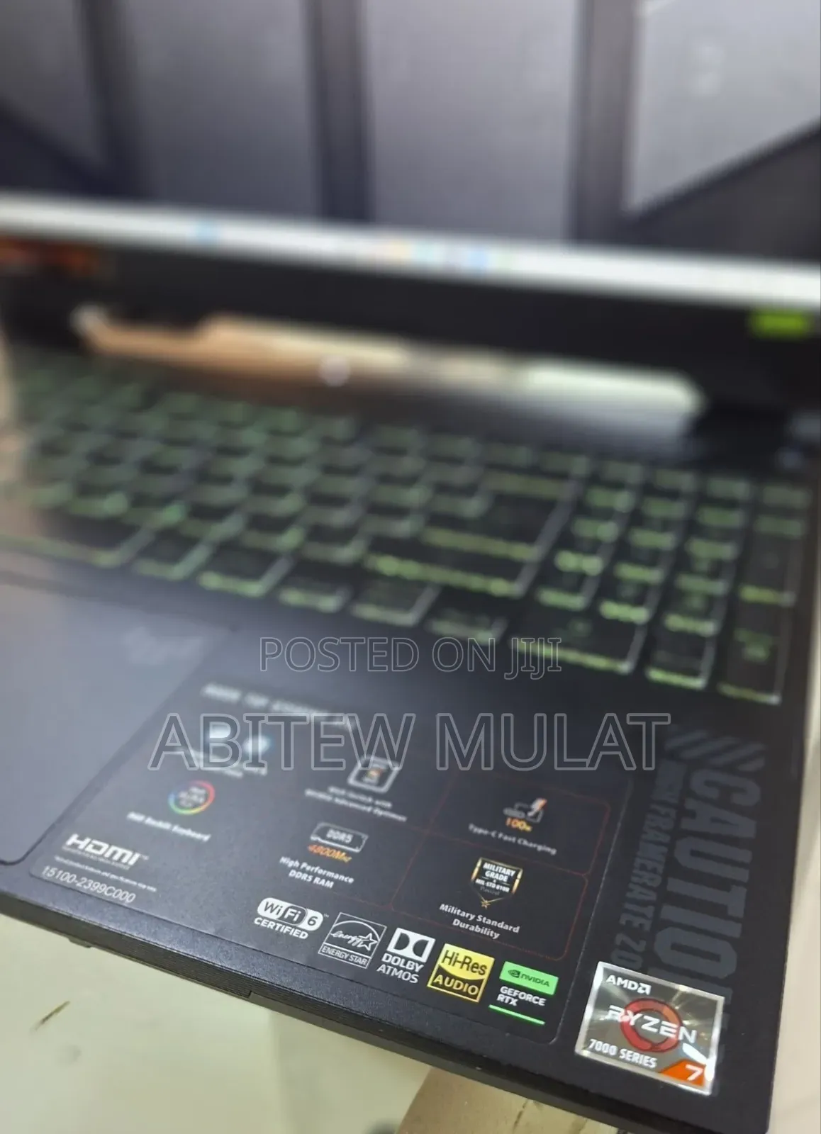 New Laptop Asus TUF Gaming A15 16GB AMD Ryzen 7 SSD 512GB
