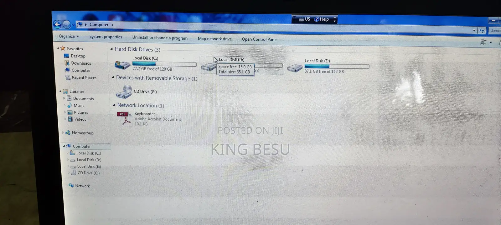 Laptop Asus X401U 3GB Intel Core 3 HDD 320GB