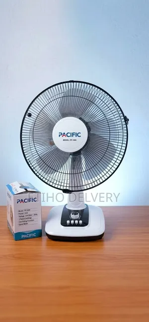 The Selected Item Is a Pacific 16-Inch Table Fan (5-Speed Control Mode