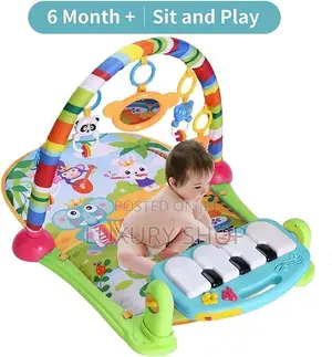Baby Piano Fitness Play Gym Mat Educational Activity ህፃናት የሚጫወቱበት