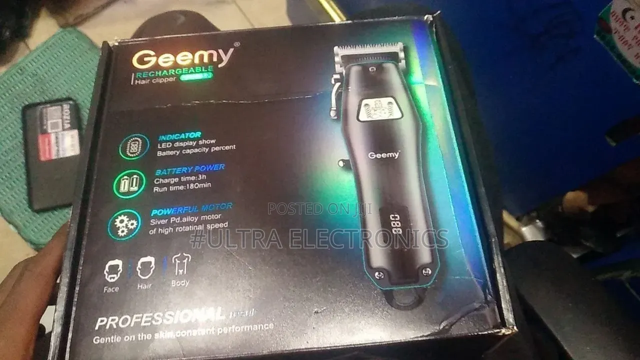 Geemy Gm-6680 Rechargeable Hair Clipper Professional Hair Clipper