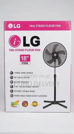 The Selected Region Shows an LG 18-Inch Standing Floor Fan (Featuring
