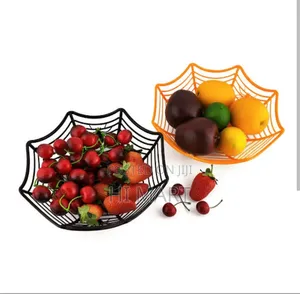 Metalic Spider Web Fruit Basket