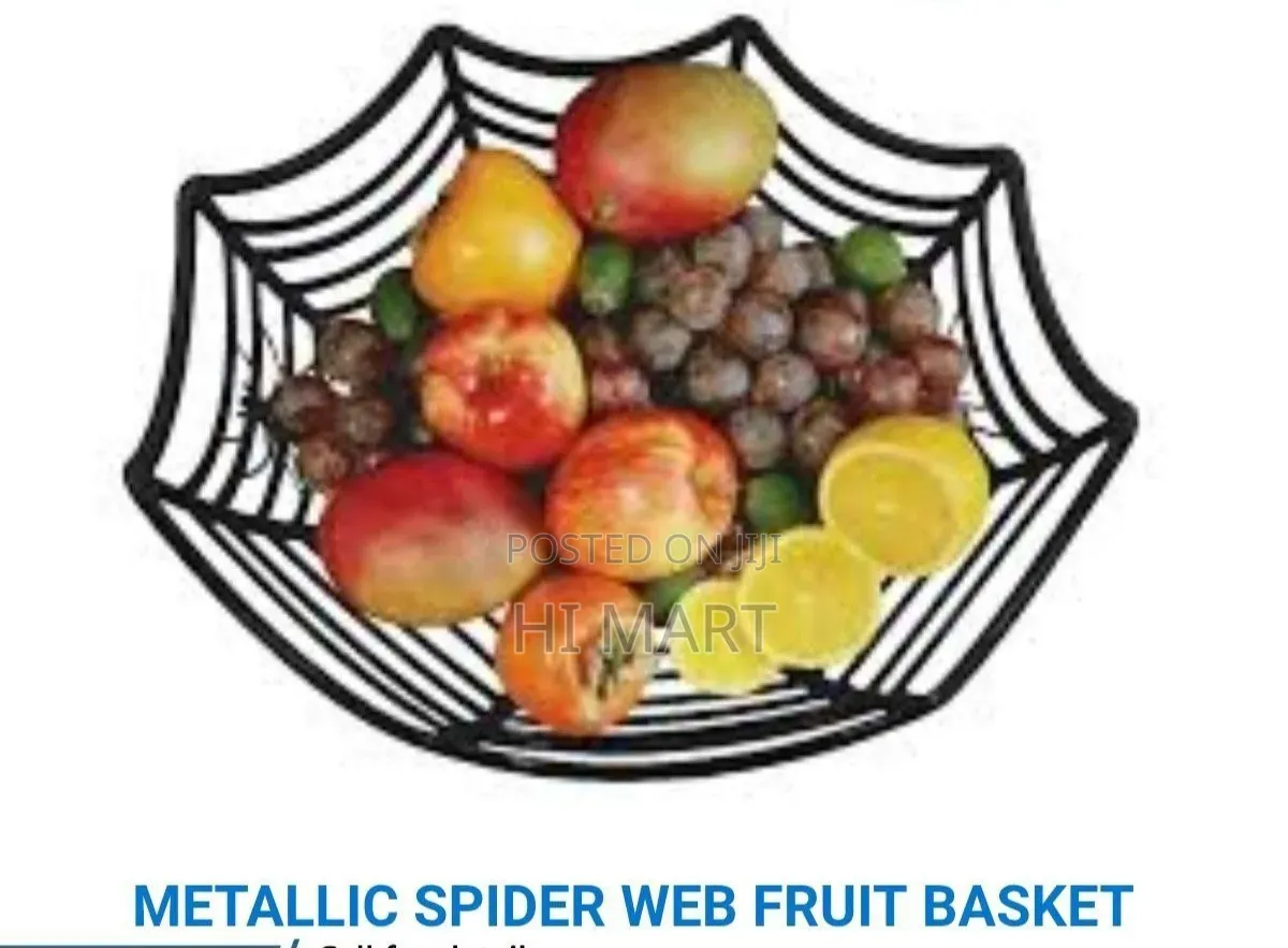 Metalic Spider Web Fruit Basket